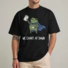 We Chart At Dawn Nurse shirt with cartoon frog illustration