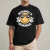 Last day of school shirt with School's Out for Summer graphic, front view