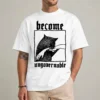 Become Ungovernable funny cat shirt front view meme graphic tee