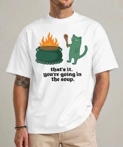 Sarcastic cat meme shirt weirdcore dark humor graphic tee front view men women