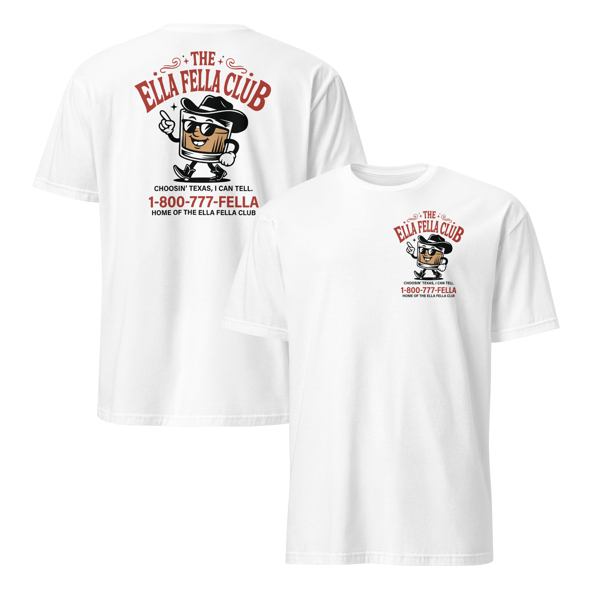 Ella Fella Club Shirt | Country Fan Tee 1 Ella Fella Club Shirt back view graphic tee