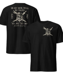 Vintage pirate life tee front view retro 90s nautical graphic shirt