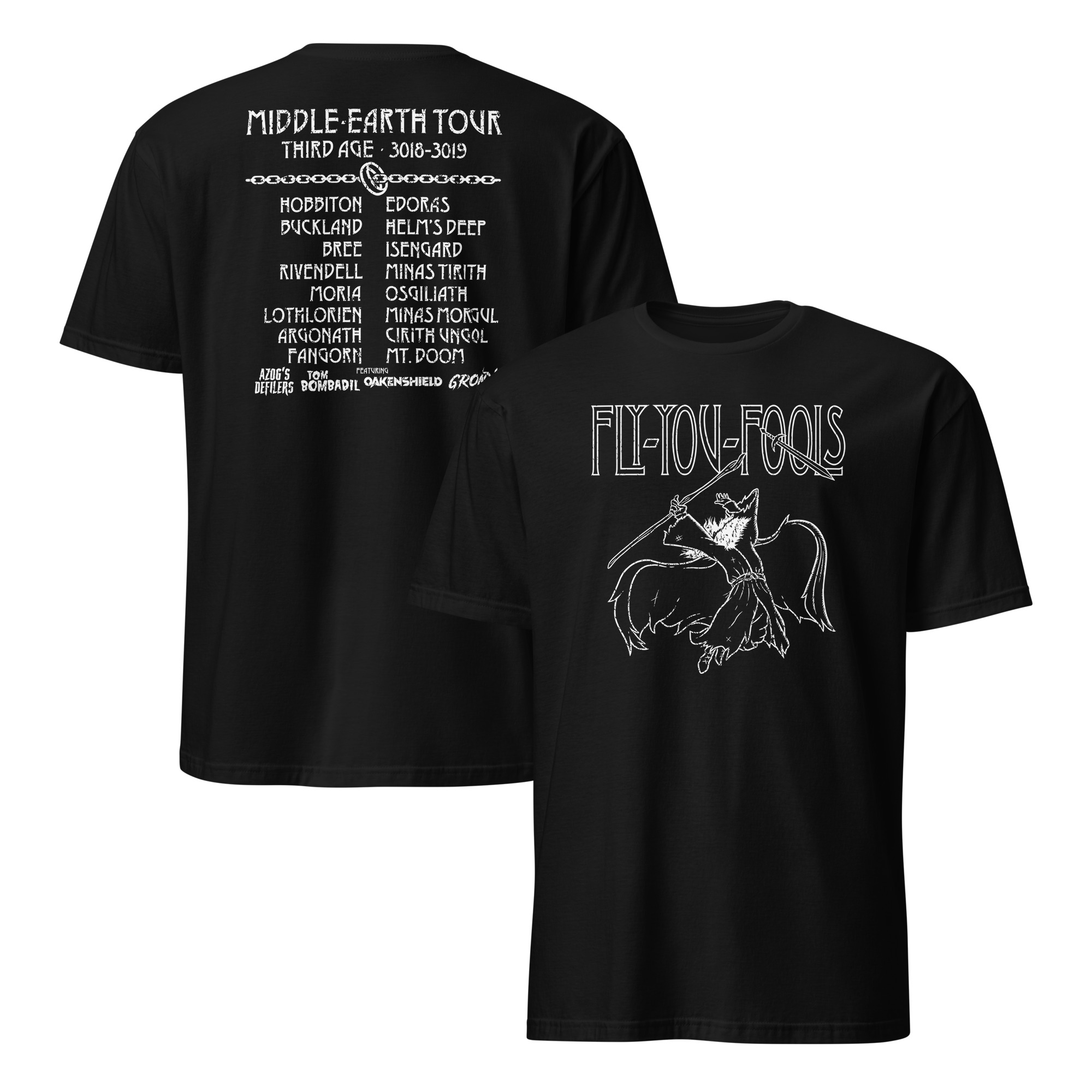 Wizard Fantasy Quote Tee - Nerdy Graphic Adventure Shirt 1 Wizard fantasy quote tee front view nerdy graphic shirt