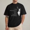 human rights activist shirt save Gaza relief graphic tee front view