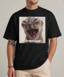 Jemotions shirt front view expressive personality graphic tee