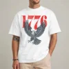 1776 Bald Eagle 250th Anniversary shirt front view retro patriotic American graphic tee