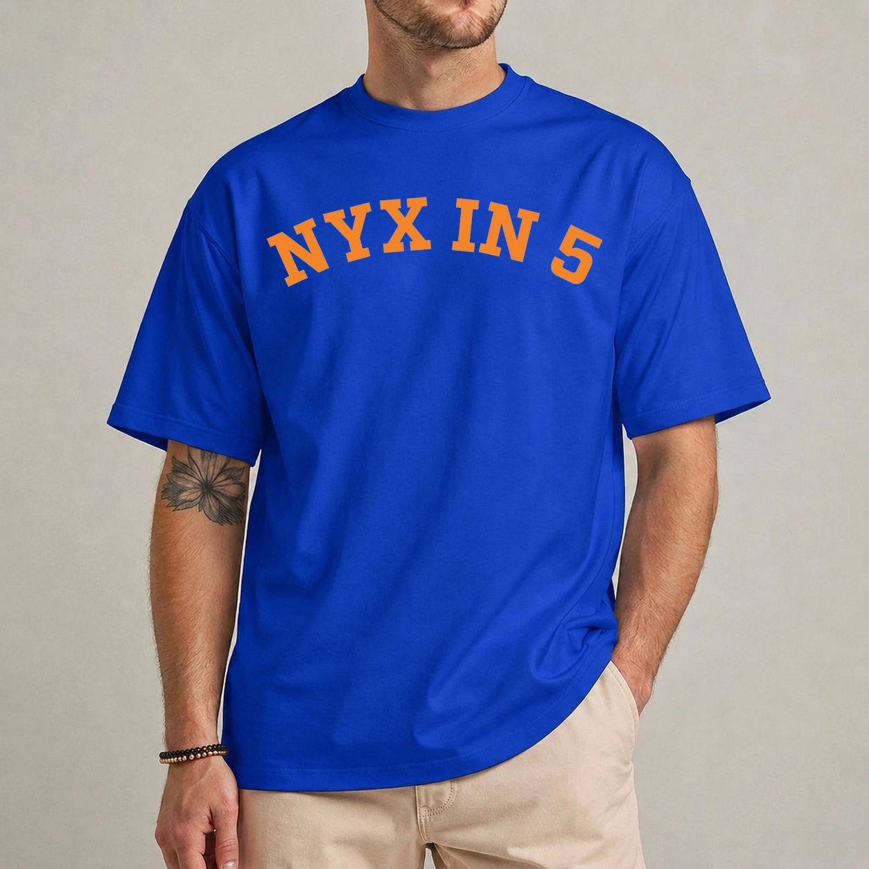 NYX In 5 New York Basketball T Shirt 1 New York basketball t-shirt front view