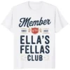 Ella's Fellas Club Shirt front view country music fan graphic tee