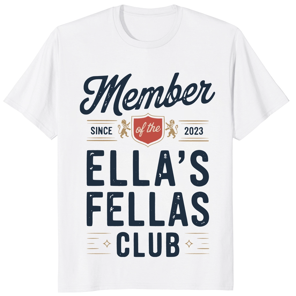 Ella's Fellas Club Shirt | Country Music Fan Tee 1 Ella's Fellas Club Shirt front view country music fan graphic tee