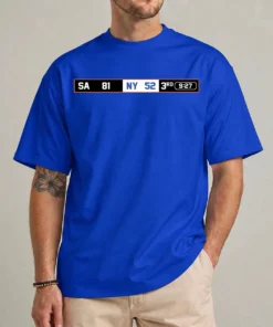 spurs 81 knicks 52 shirt front view nba finals 2026 comeback graphic tee