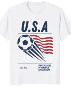 90s USA Soccer Shirt front view retro soccer fan graphic tee