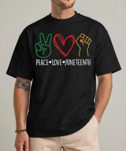 Juneteenth shirt free-ish since 1865 black history graphic tee front view
