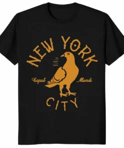 New York City Pigeon Shirt front view funny NYC graphic tee