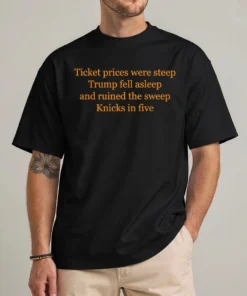 Trump Fell Asleep Knicks shirt – 2026 NBA Finals viral graphic tee