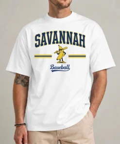 Savannah baseball shirt game day fan banana tee front view