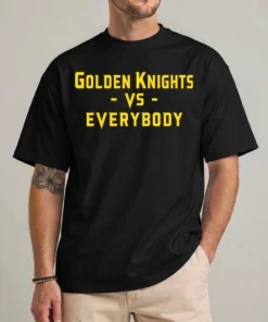 Golden Knights Vs Everybody fan graphic tee front view