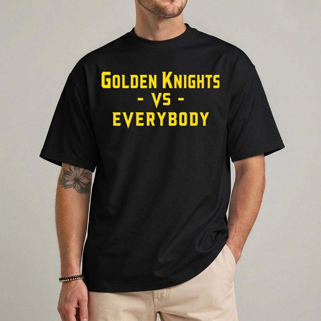 Golden Knights Vs Everybody Stanley Cup 2026 Shirt 1 Golden Knights Vs Everybody fan graphic tee front view