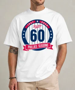 Reading Fightin Phils 60 Seasons shirt – Philadelphia Phillies anniversary baseball tee