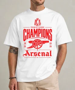 North London football supporter graphic tee front view vintage trophy print