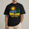 Gogh Riding Funny Van Gogh Cycling Art T-Shirt front view