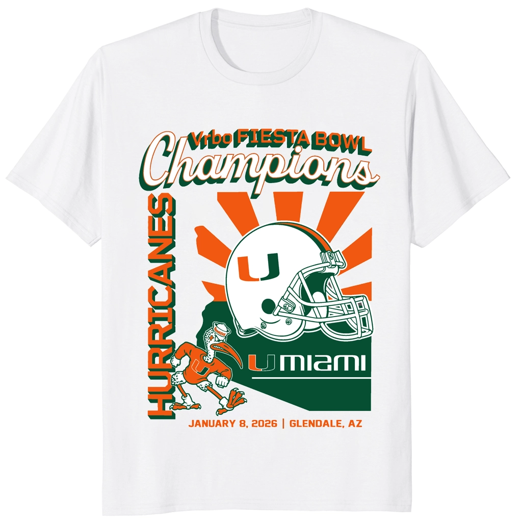 Fiesta Bowl Champions Shirt | College Football Fan Tee 1 Fiesta Bowl Champions Shirt front view college football fan graphic tee