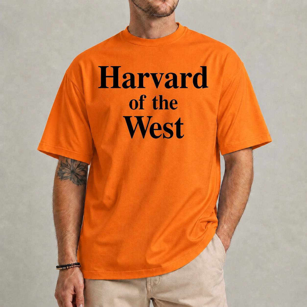 Harvard of the West Funny College Fan Graphic Shirt 1 Harvard of the West funny college pride graphic tee front view