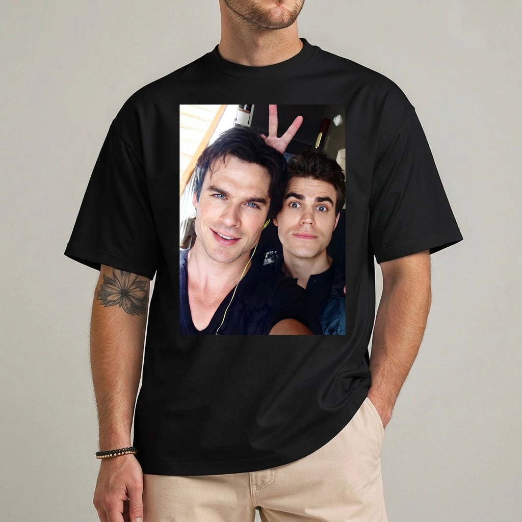 Vampire Brothers Shirt | Dark Fantasy Gothic Graphic Tee 1 vampire brothers shirt dark fantasy gothic graphic tee front view