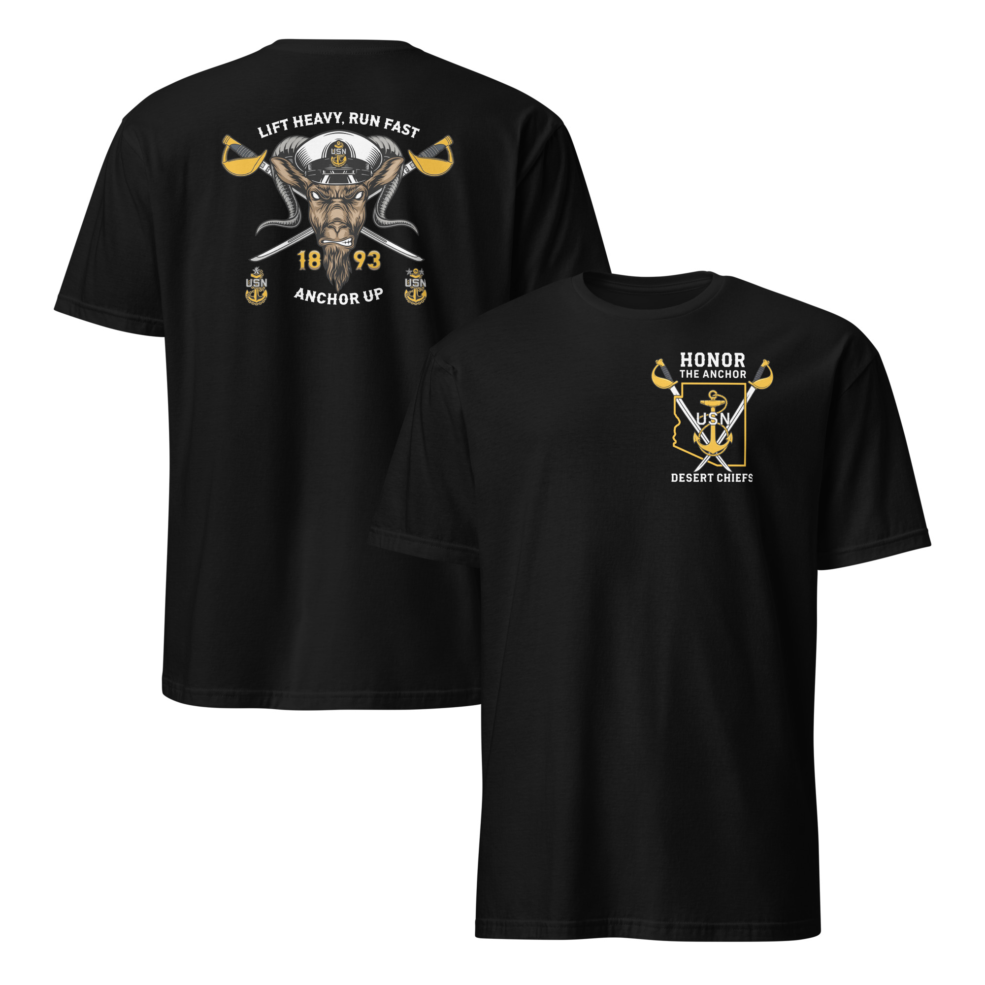 Honor The Anchor USN Desert Chiefs T Shirt | Navy Chief Pride Tee 1 Honor The Anchor USN Desert Chiefs Navy Chief Pride T Shirt