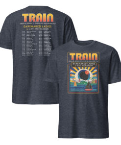 Train Drops of Jupiter Tour Shirt | Fan Concert Tee 8 Train Drops of Jupiter tour shirt back view plain cotton tee