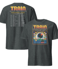Train Drops of Jupiter Tour Shirt | Fan Concert Tee 7 Close-up of Train Drops of Jupiter tour shirt design print detail