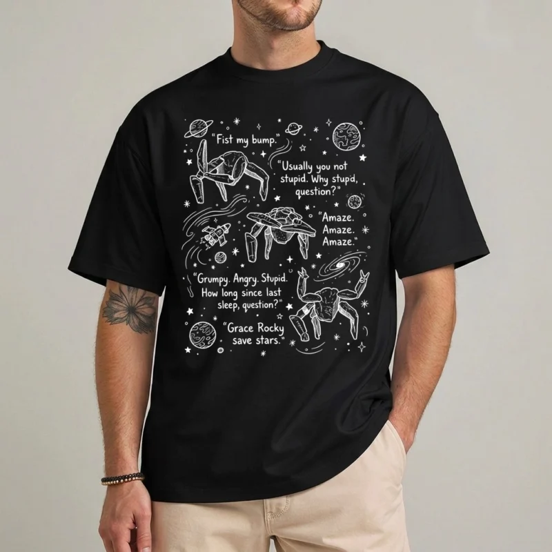 Project Hail Mary Rocky T-Shirt | Sci-Fi Book Tee 2 Project Hail Mary Rocky shirt sci-fi book tee