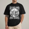 God Forbid Women Have Hobbies Shirt in black with four witches dancing under a crescent moon