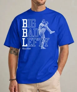 Tanner Scott Big Bad Lefty shirt front view Dodgers tee