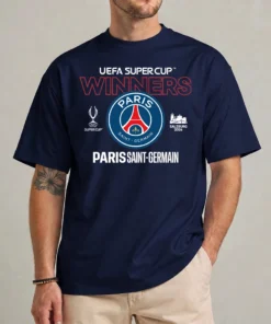 Paris Saint-Germain UEFA Super Cup shirt front view fan tee