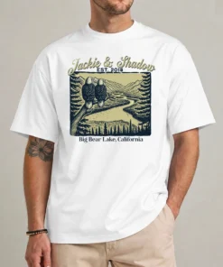 Jackie and Shadow eagle shirt front view graphic tee
