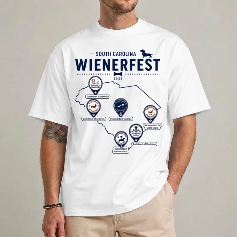 South Carolina Wienerfest 2026 Dachshund Festival Wiener Dog Lover South Carolina Dog Event Gift T Shirt 2 South Carolina Wienerfest Dachshund Festival T Shirt
