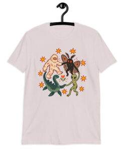 Dancing Cryptids Shirt | Bigfoot Mothman Alien Tee - Image 5