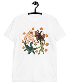 Dancing Cryptids Shirt white front view