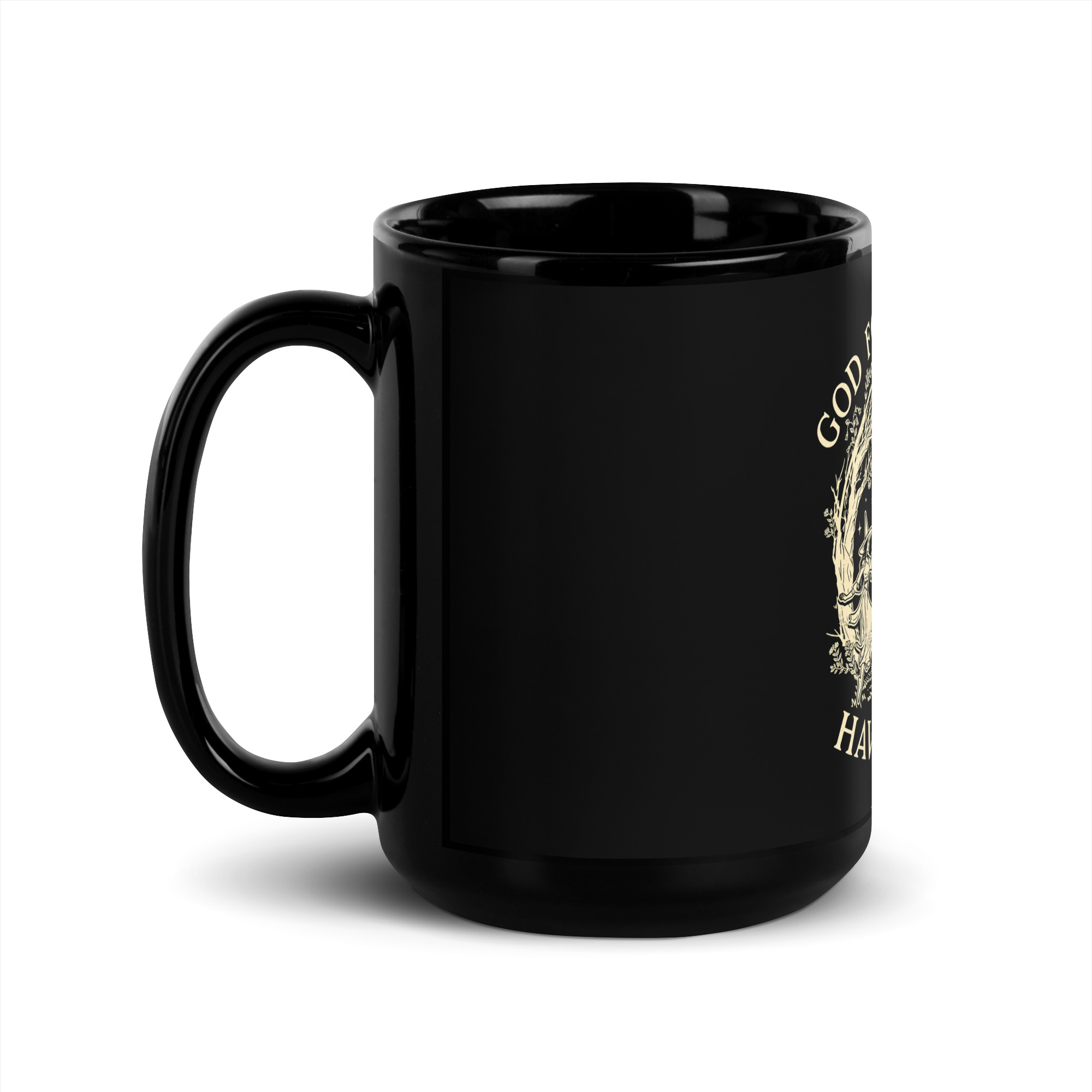God Forbid Women Have Hobbies Mug - Dancing Witches Cup 5 God Forbid Women Have Hobbies Mug, 15 oz, handle on the left