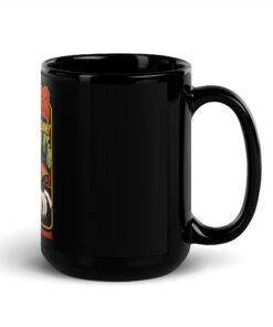 Vampire Cat Mug - Retro Halloween Black Coffee Cup 9 Vampire Cat Mug, 15 oz, handle on the right