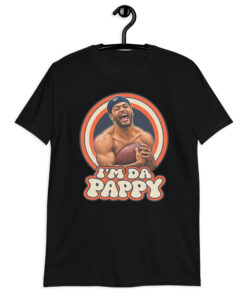 I'm Da Pappy Rome Odunze T-Shirt in black, retro portrait with orange rings and groovy lettering