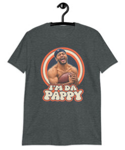 I'm Da Pappy Rome Odunze T-Shirt in dark heather, retro portrait with orange rings and groovy lettering