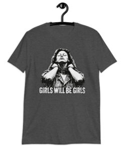 Dark heather grey Aileen Wuornos Girls Will Be Girls graphic shirt