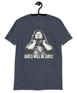 Heather navy Aileen Wuornos true crime graphic T-shirt front view