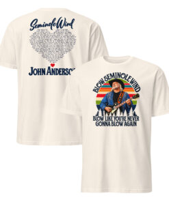 Natural John Anderson Seminole Wind memorial graphic T-shirt product mockup