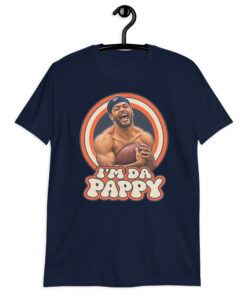 I'm Da Pappy Rome Odunze T-Shirt in navy, retro portrait with orange rings and groovy lettering