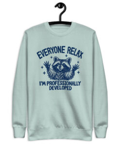 Agave Everyone Relax raccoon teacher crewneck