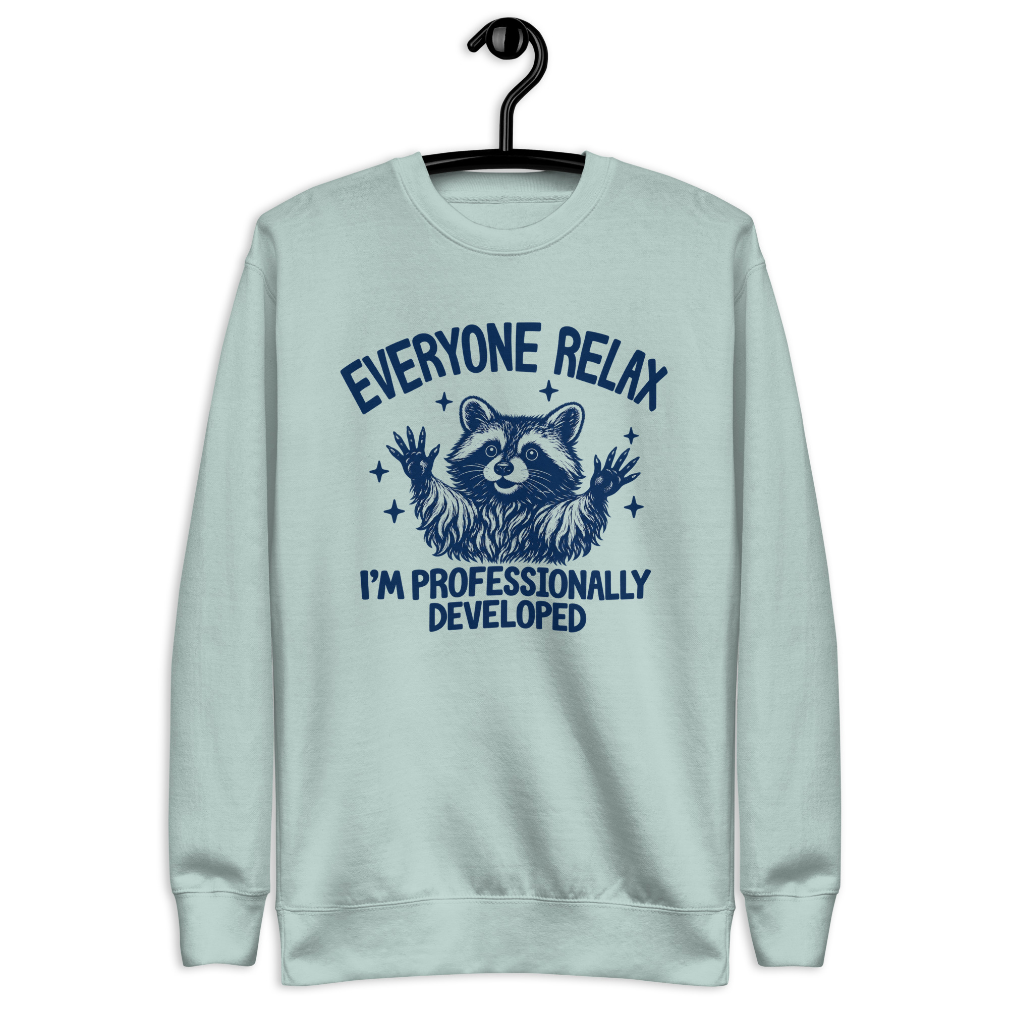 Professionally Developed Raccoon Sweatshirt – Teacher Gift 2 Agave Everyone Relax raccoon teacher crewneck