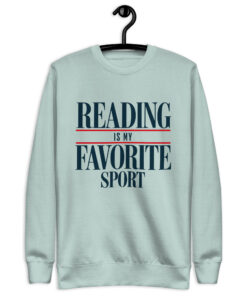 Agave Reading Is My Favorite Sport varsity-style crewneck