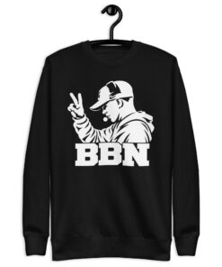 Black go for two football sweatshirt with a white silhouette of a coach in a cap and headset holding up two fingers